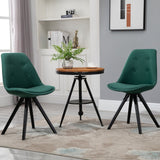 easycomfort easycomfort set 2 sedie imbottite con gambe in legno nero e rivestimento verde ean 8055776913261