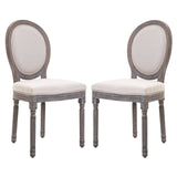 easycomfort easycomfort set 2 sedie medaglione imbottite in legno con rivestimento in lino bianco ivory ean 8055776913643