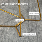 easycomfort easycomfort set 2 sgabelli da bar con schienale e poggiapiedi 48x56 5x103cm velluto grigio