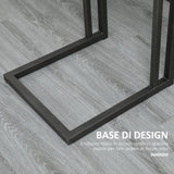 easycomfort easycomfort set 2 sgabelli da bar imbottiti similpelle e metallo marrone