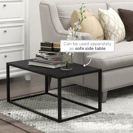 immagine-6-easycomfort-easycomfort-set-2-tavolini-da-salotto-moderni-impilabili-con-telaio-in-acciaio-nero