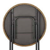 easycomfort easycomfort set 3 pezzi tavolino con sedie da giardino pieghevoli rattan e acciaio ean 8055776912318