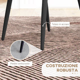 easycomfort easycomfort set 4 sedie da cucina in tessuto effetto velluto grigio con design salvaspazio 46x56x86 cm