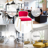 easycomfort easycomfort set 4 sedie di design per sala da pranzo imbottite in velluto rosso e gambe oro ean 8055776916729