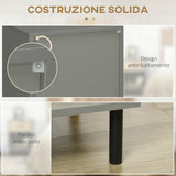easycomfort easycomfort set da 2 comodini moderni con ripiano aperto e cassetto in truciolato e metallo 40x40px60cm