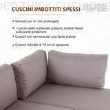 easycomfort easycomfort set da giardino 3 pezzi 2 divani a 2 posti e 1 tavolino da caffe in alluminio grigio