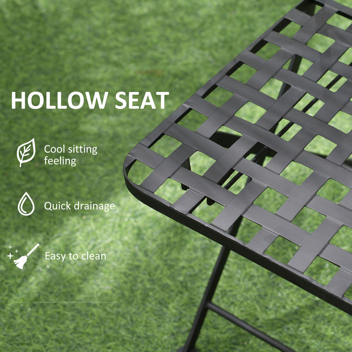 easycomfort easycomfort set da giardino 3 pezzi tavolino e 2 sedie pieghevoli con mosaico blu