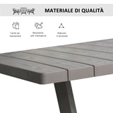 easycomfort easycomfort set tavolino e sedie adirondack da giardino ed esterno grigio e nero