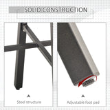 easycomfort easycomfort set tavolo e 2 sedie da giardino in acciaio per esterni nero ean 8055776911359