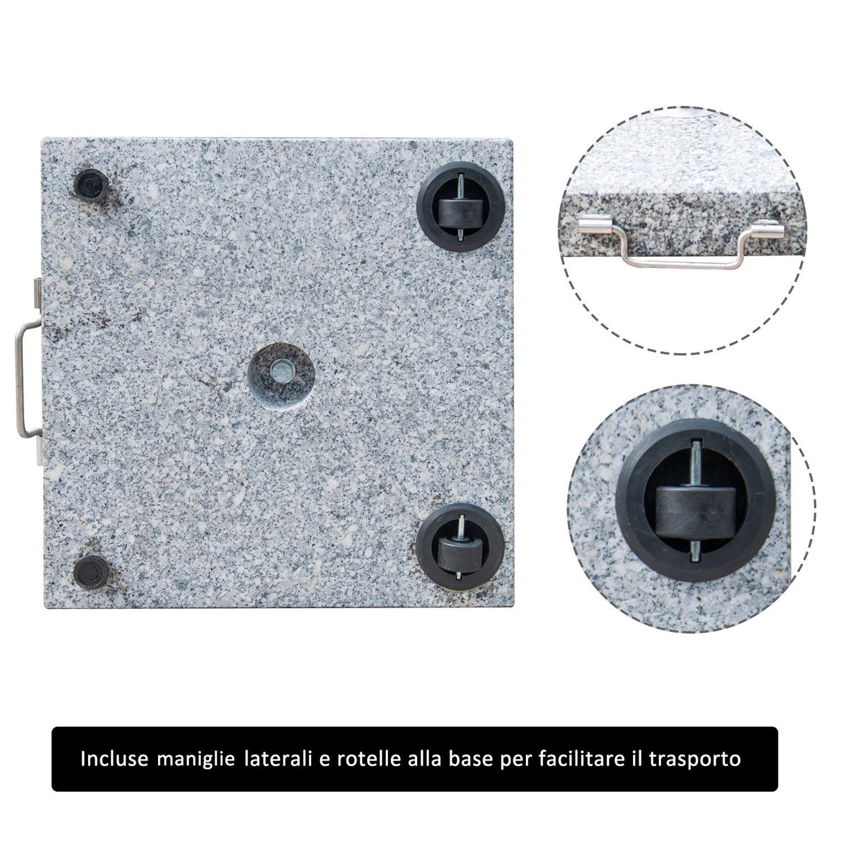 easycomfort easycomfort supporto base per ombrellone da giardino in marmo 29kg 42x42x36cm ean 8054144133249