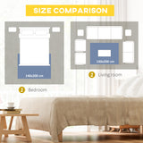 easycomfort easycomfort tappeto moderno pelo corto in poliestere per interni 200x140cm grigio giallo bianco