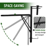 easycomfort easycomfort tavolino da balcone ringhiera appeso braccio e ripiano regolabile nero 60 x 56 5 x 45 cm ean 8054111846509