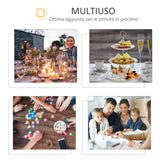 easycomfort easycomfort tavolo da giardino allungabile per 8 10 persone con struttura in alluminio 135 270x90x75cm grigio