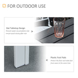 easycomfort easycomfort tavolo da giardino quadrato con piano effetto legno in pe e metallo 78 x 78 x 74cm ean 8054144136165