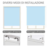 easycomfort easycomfort tenda avvolgibile parasole con manovella installazione a muro o soffitto 120x200cm grigio