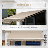 easycomfort easycomfort tenda da sole avvolgibile per esterno in poliestere e alluminio beige 365 250cm ean 8055776914626