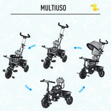 easycomfort easycomfort triciclo passeggino 2 in 1 pieghevole per bambini 18 mesi con maniglione