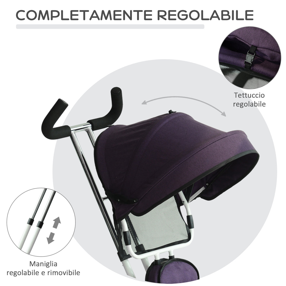 easycomfort easycomfort triciclo per bambini 18 mesi pieghevole con seduta imbottita maniglione e cestino 92x51x110cm