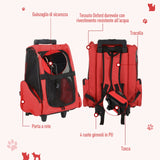 easycomfort easycomfort trolley zaino 2 in 1 per piccoli animali domestici rosso 35x27x49cm ean 8054111842730