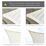 easycomfort easycomfort vela ombreggiante rettangolare 4x6m tenda da sole in poliestere bianco crema ean 8054144138077