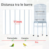 easycomfort easycomfort voliera per uccellini con ruote alta 153cm in metallo trespoli e altalena ean 8054144130057