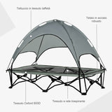 easycomfort easycomfort brandina pieghevole per cani con tettuccio da esterno o interrno grigio