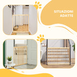 easycomfort easycomfort cancellino per cani taglia piccola e media in legno di pino cancelletto estensibile a 2 pannelli 60 5 102x73 cm