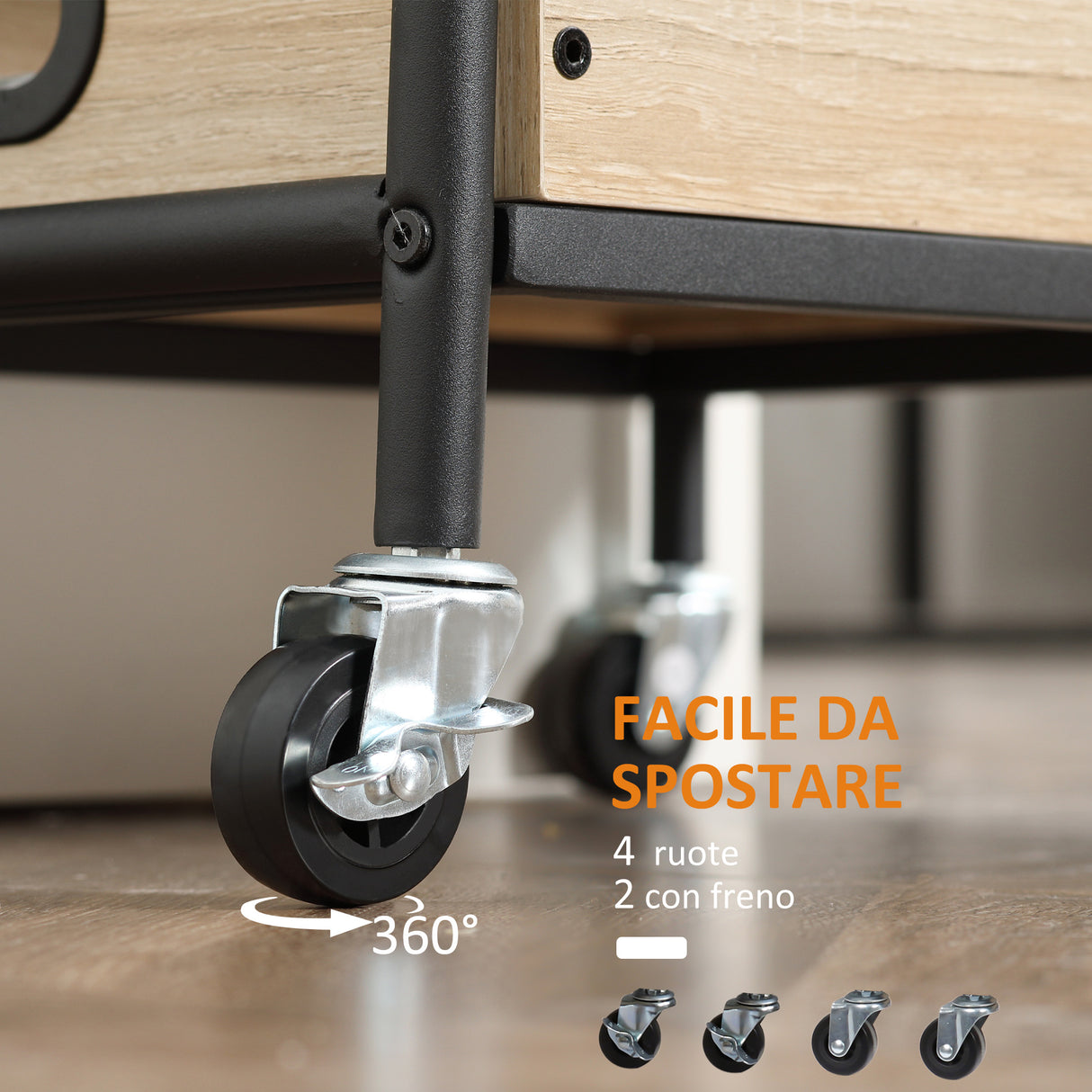 easycomfort easycomfort carrello da cucina a 4 livelli con cassetto e vassoi portavivande legno e acciaio 45x35x79 5cm