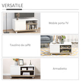 easycomfort easycomfort carrello porta tv con 1 anta e vani aperti mobile per tv fino 42 con ruote 80x45x39 5cm