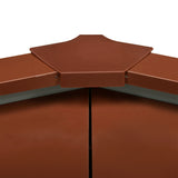 easycomfort easycomfort casetta da giardino porta attrezzi in acciaio con porte scorrevoli 278x195x215cm marrone