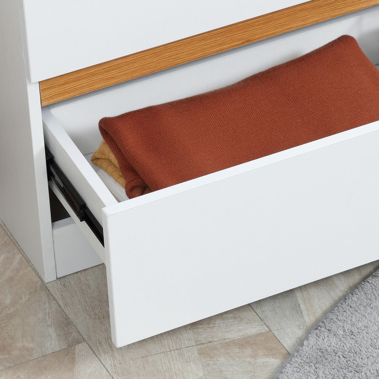 easycomfort easycomfort cassettiera 3 cassetti in legno mdf e truciolato per camera da letto e soggiorno 80x40x86 cm bianco