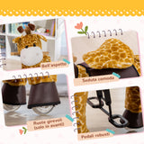 easycomfort easycomfort cavallo a dondolo con ruote a forma di giraffa per bambini da 3 6 anni 70x32x87cm giallo