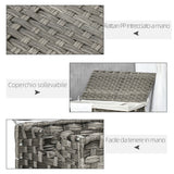 easycomfort easycomfort cesto portabiancheria a 2 sezioni e capacita 100l con sacca interna removibile 56 5x33x61 cm grigio