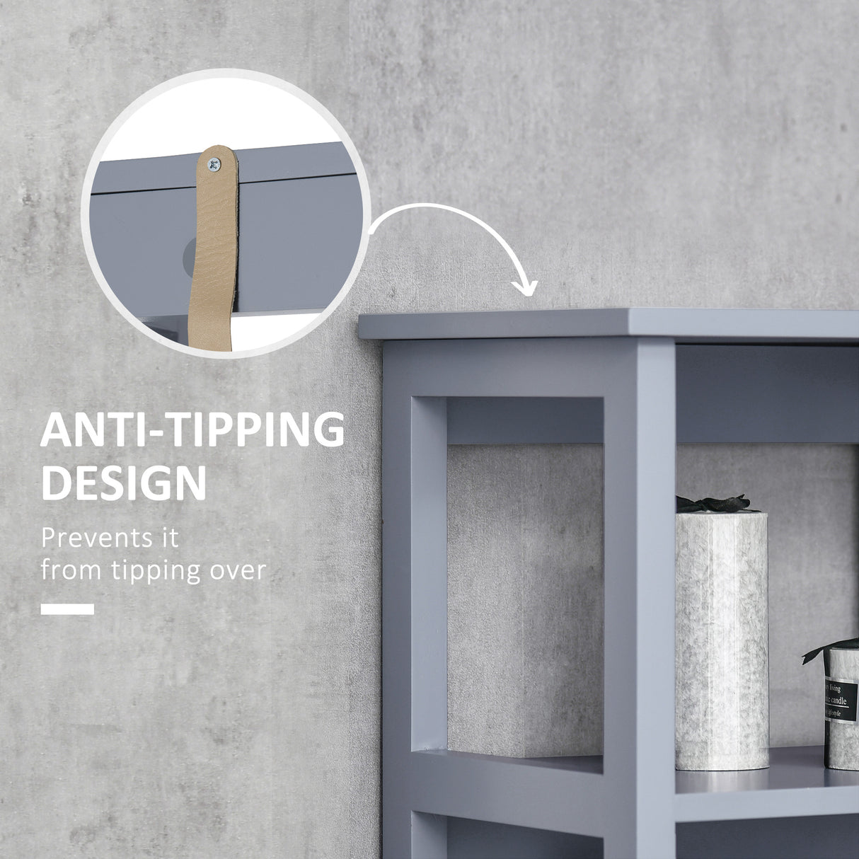 easycomfort easycomfort colonna bagno con 3 mensole e armadietto in legno mdf 40x30x160 grigio e legno naturale