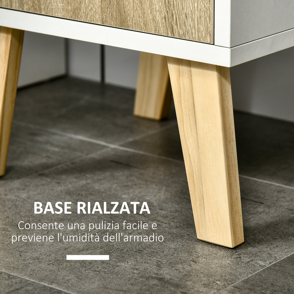 easycomfort easycomfort colonna bagno in legno con 2 mensole e armadietto mobiletto multiuso 31x30x177 cm