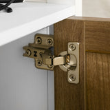 easycomfort easycomfort comodino con armadietto e ripiano in truciolato dallo stile rustico 38 5x35x59 7cm bianco