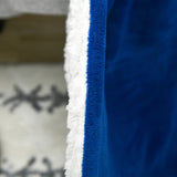 easycomfort easycomfort coperta double face in flanella 220 gsm e sherpa 260 gsm per interno ed esterno 203x152x0 5 cm blu scuro