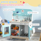 easycomfort easycomfort cucina giocattolo per bambini 3 6 anni con luci e utensili da cucina in mdf e pp 65x29x81 cm