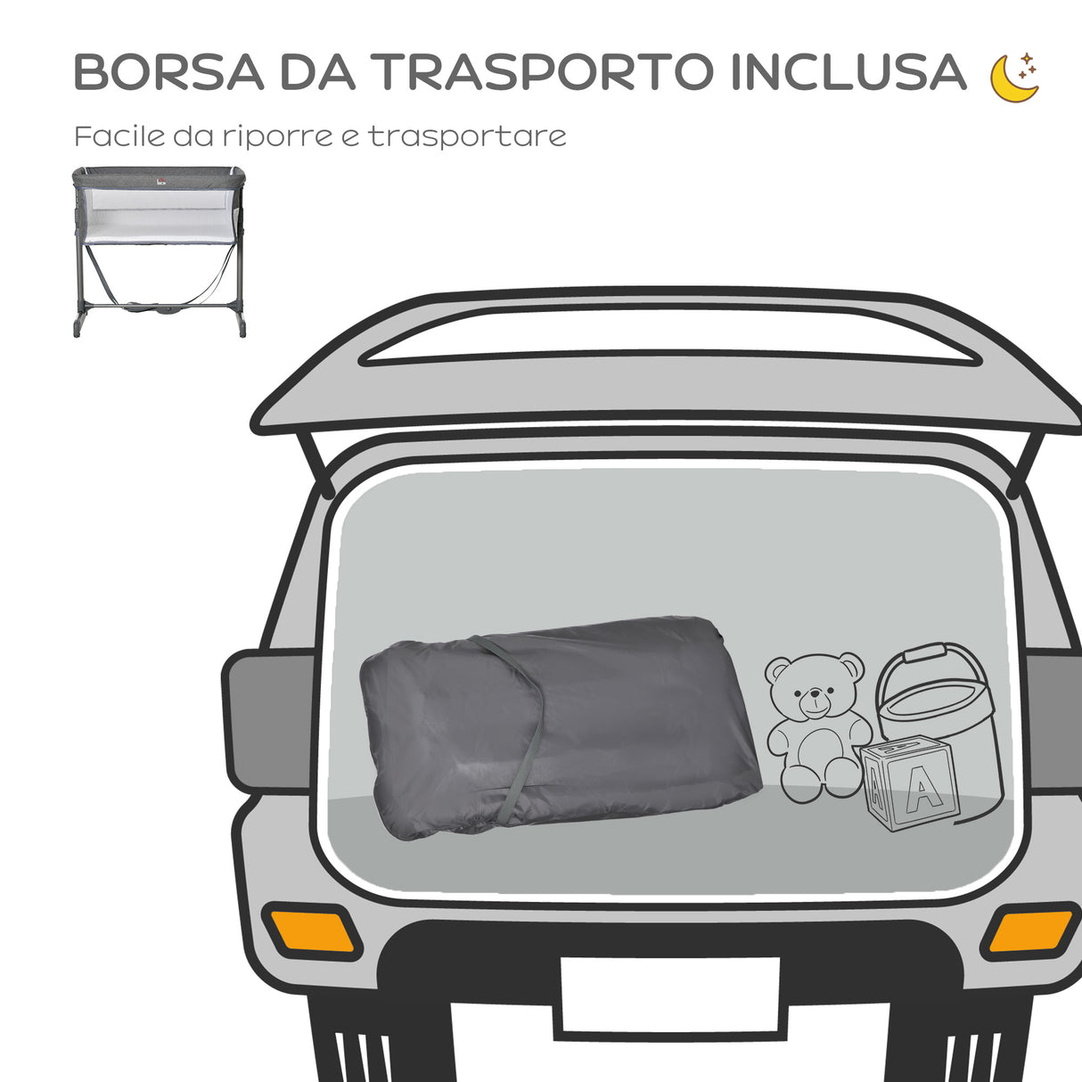 easycomfort easycomfort culla fianco letto con altezza regolabile lettino co sleeping pieghevole con tessuto a rete e borsa di trasporto 86x50x83cm grigio