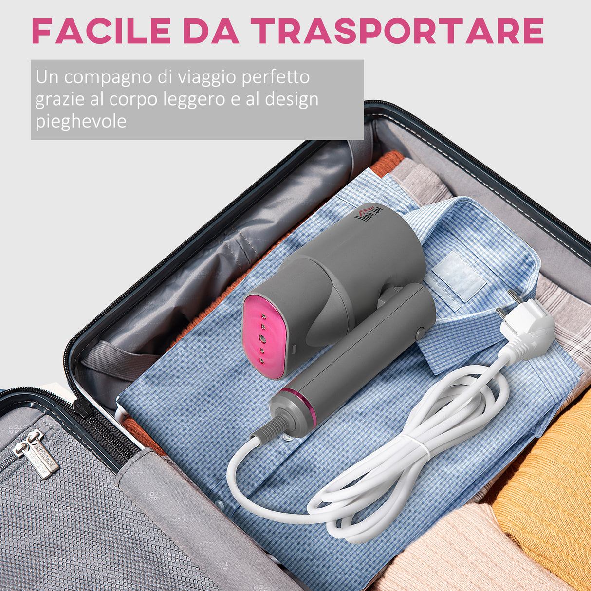 easycomfort easycomfort ferro da stiro verticale stiratrice a vapore regolabile con accessori inclusi pieghevole portatile e da viaggio
