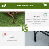 easycomfort easycomfort fioriera da esterni a 3 livelli salvaspazio struttura in metallo 60 5x59 5x95 5cm marrone