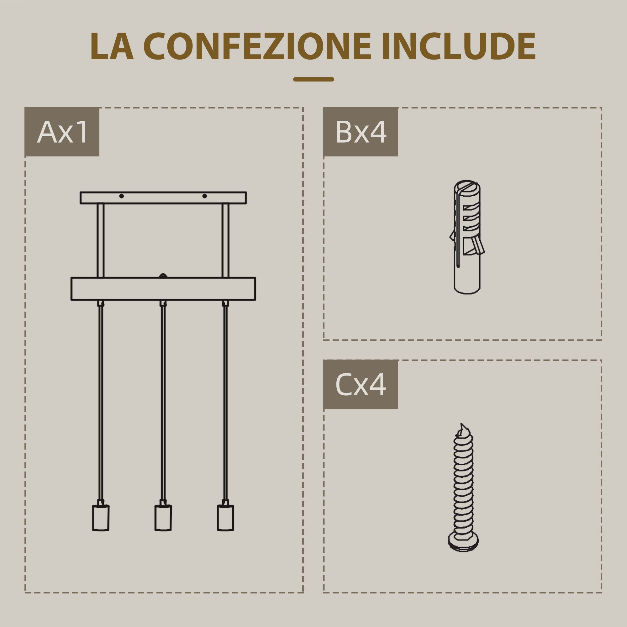 EASYCOMFORT Lampadario a Sospensione Stile Industriale con 3 Lampadine in  Legno e Metallo, 50x8x33cm, Nero