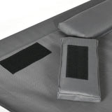 easycomfort easycomfort lettino prendisole reclinabile a 2 posti in acciaio con cuscino e tetto parasole 210x140x177 cm grigio