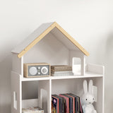 easycomfort easycomfort libreria per bambini 3 6 anni a 3 livelli per libri e giochi in mdf e legno di pino 65x25x108 5 cm bianco