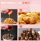 easycomfort easycomfort macchina per pop corn 1200w stile retro con vaschetta in alluminio 22x19x39cm rosso