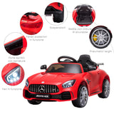 easycomfort easycomfort macchinina per bambini elettrica 12v con licenza mercedes amg gtr velocita 3 5kmh 105x58x45 cm rosso