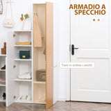 easycomfort easycomfort mobile da ingresso con appendiabiti armadio a specchio scarpiera e panca per scarpe in truciolato e mdf