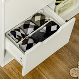 easycomfort easycomfort mobile dispensa in mdf con 2 cassetti e ripiani aperti per soggiorno ingresso e cucina 73x35x110 cm bianco