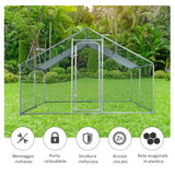 easycomfort easycomfort pollaio da giardino gabbia box per esterno zincato con tessuto oxford di copertura 3 x 4 x 1 95 m