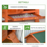 easycomfort easycomfort pollaio in legno prefabbricato con nido per la cova e casetta con vassoio estraibile